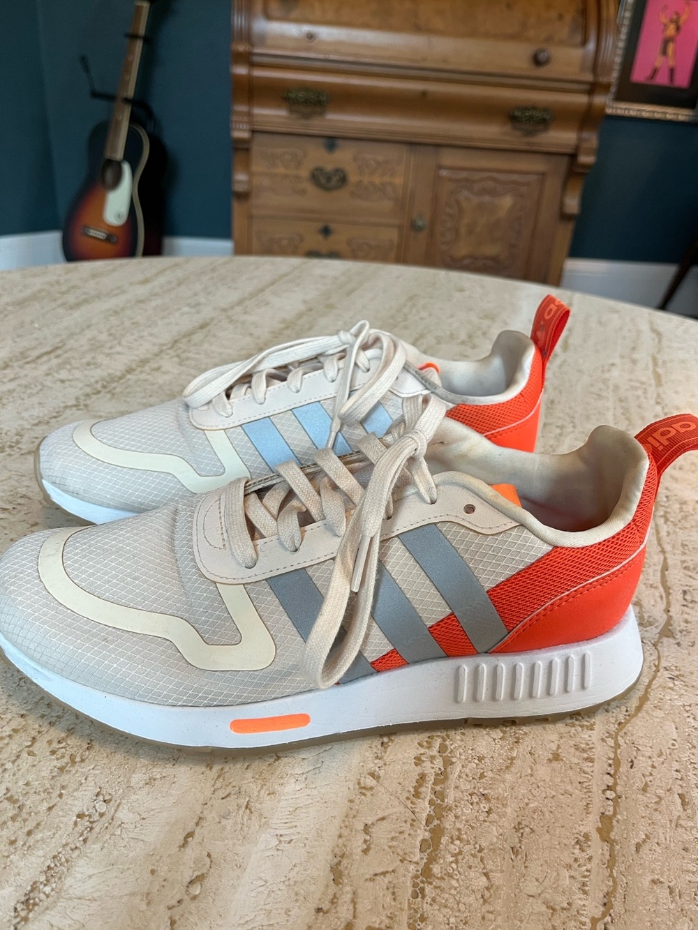 adidas | Multix 2.0 Sneakers | Cream, Gray & Coral | Size 8